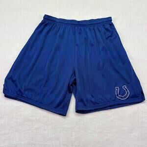 NFL Indianapolis Colts On Field Practice Mesh Nylon Shorts Blue 8" Size XL NEW